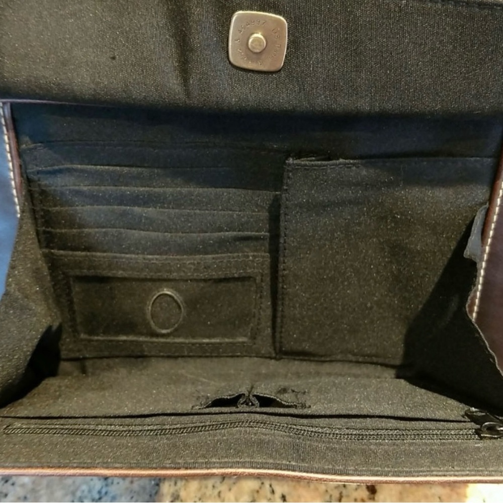 Villager, A Liz Claiborne Selection, Espresso Brown Leather Purse - Picture 4 of 7